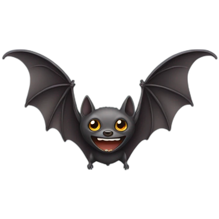 Bat flying emoji
