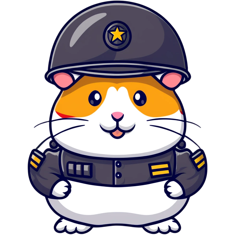 Soldier hamster emoji