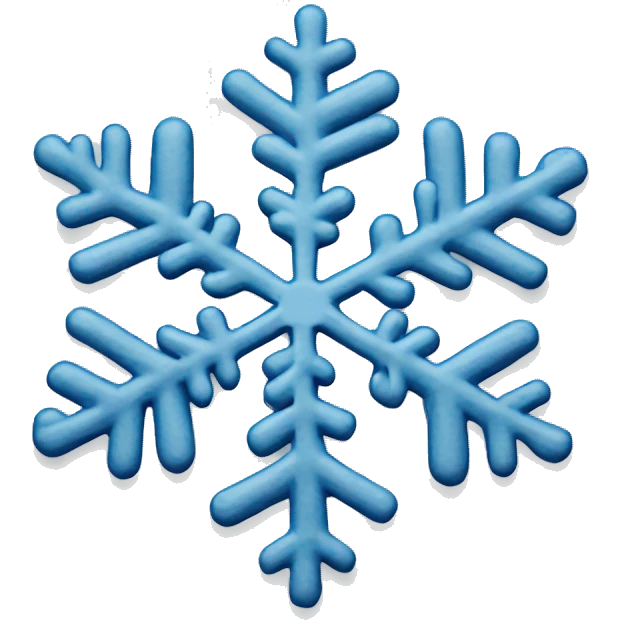 Snowflake saying i love you emoji