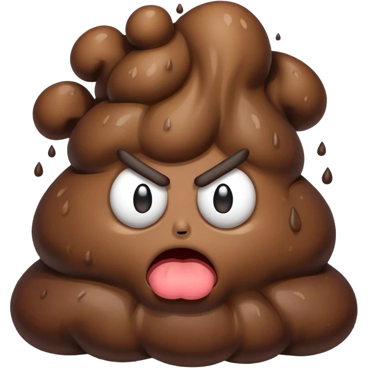Angry poop emoji