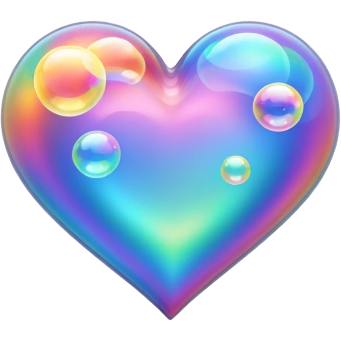 Heart shaped bubbles emoji