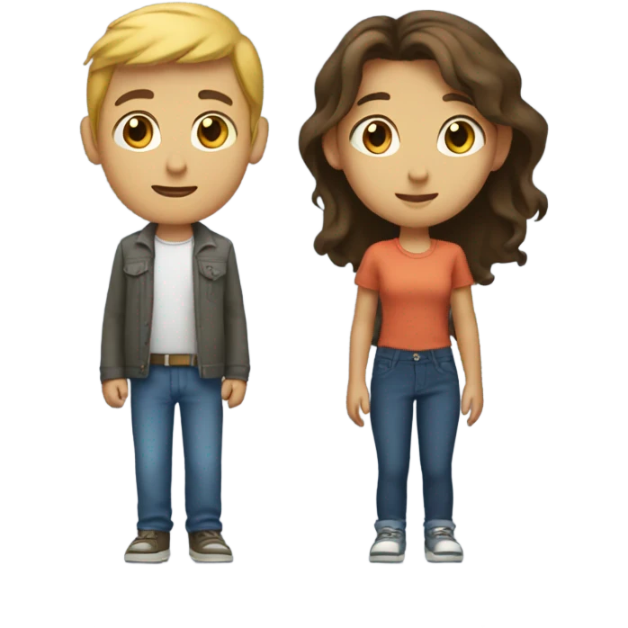 tall boy short girl emoji