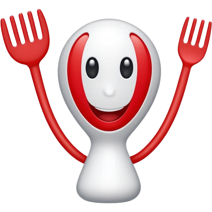 A fork mascot like forky in toy story emoji