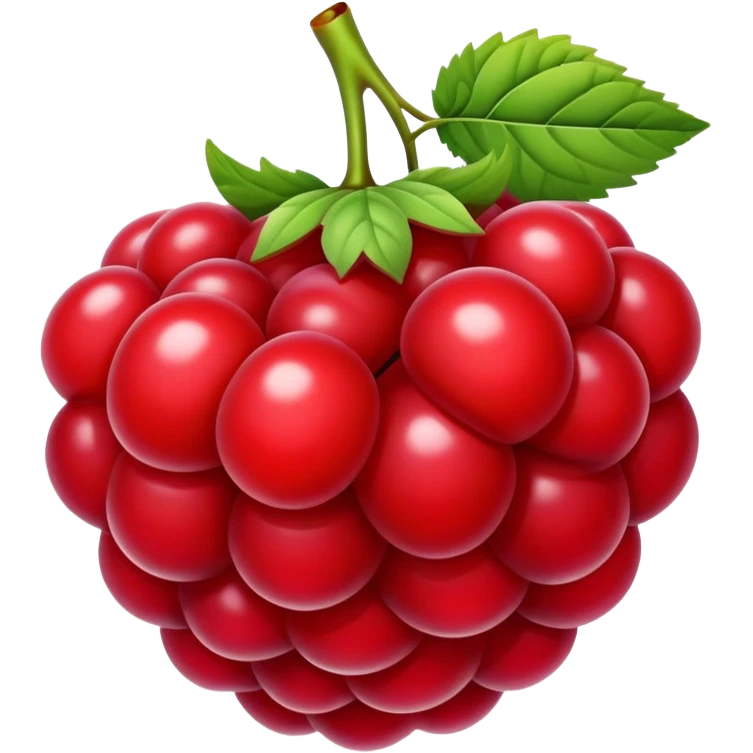 bright red blackberry fruit emoji