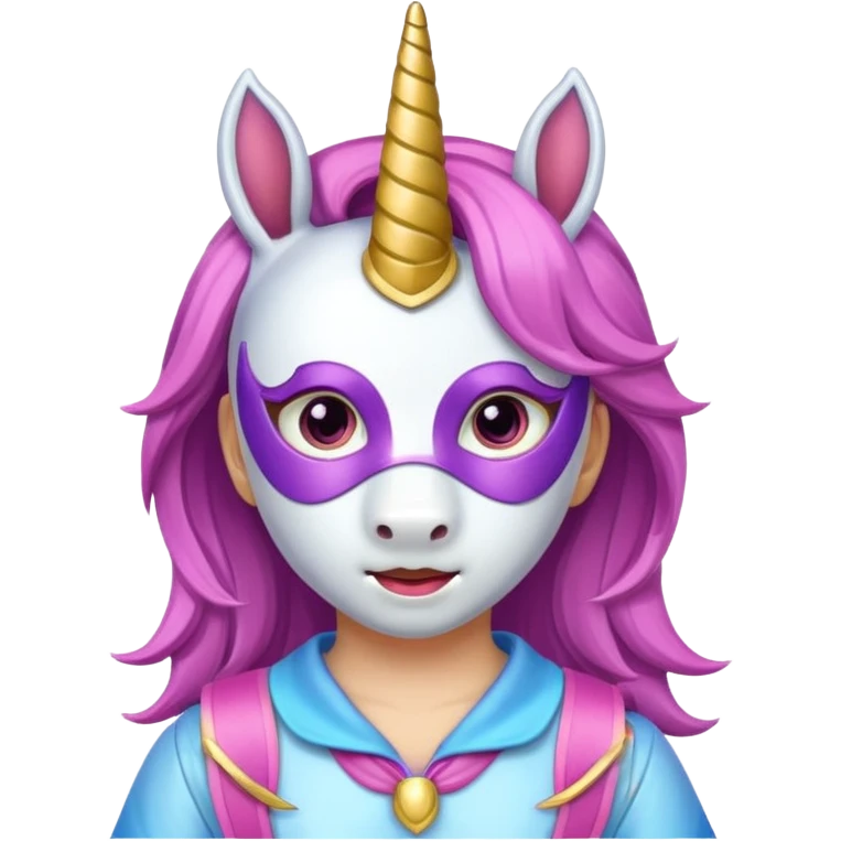 unicorn face mask scout girl emoji