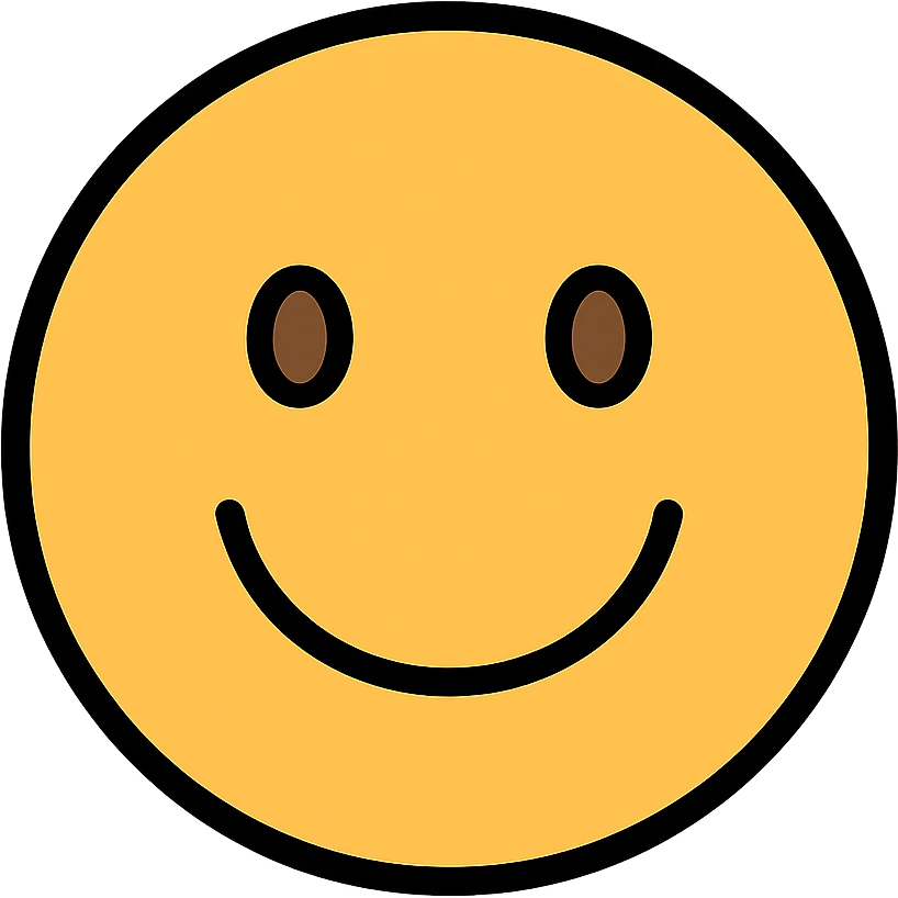 smiling face emoji, cheerful and modern, color icon style emoji