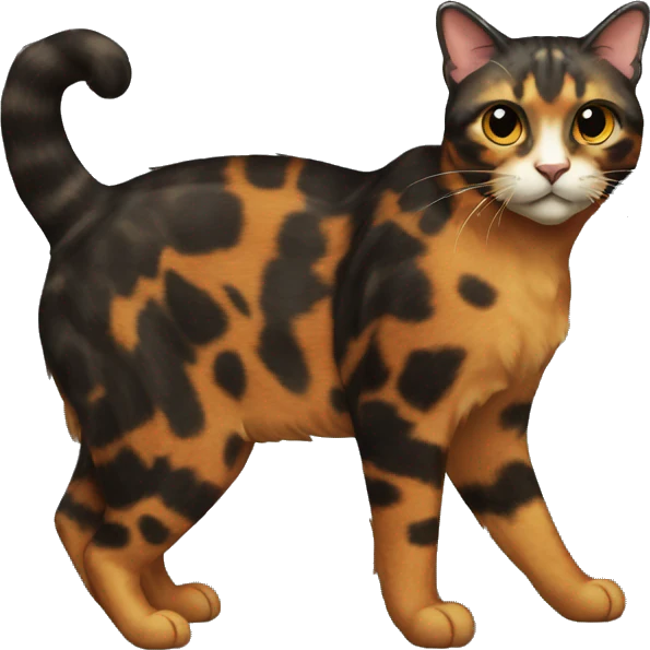 Tortoiseshell Cat Full Body emoji