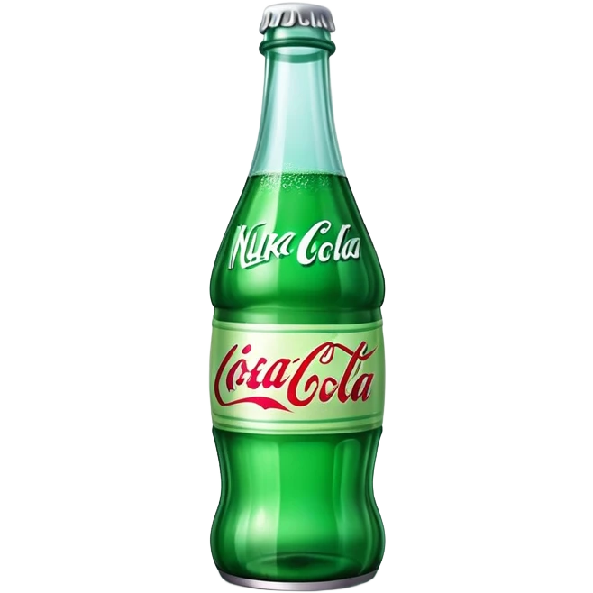 Nuka Cola glass soda bottle emoji