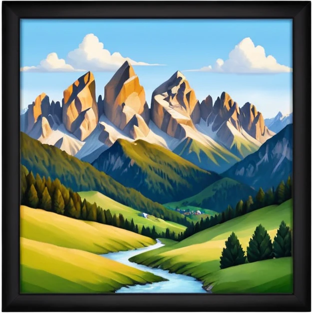 thumbnail picture mac os, painting on wall, dolomites emoji