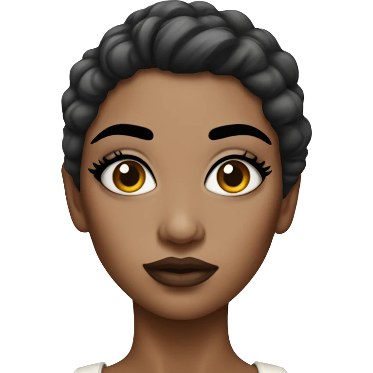 Woman with heavy makeup emoji