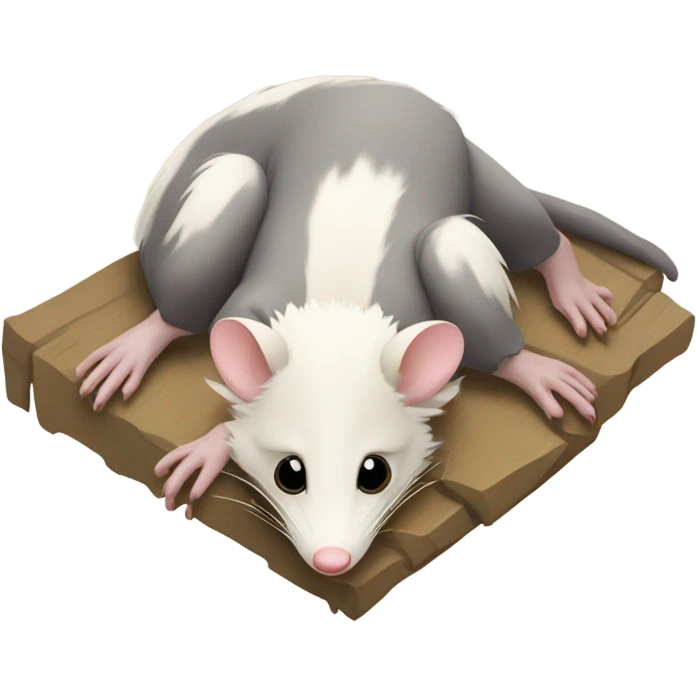 Opossum sun bathing emoji