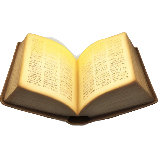 Open Bible glowing  emoji