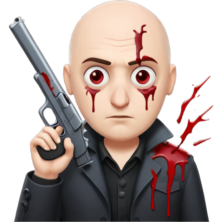 gru with gun and blood emoji