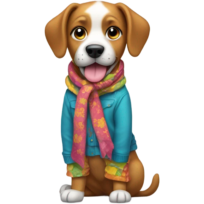 Dog wearing pants emoji