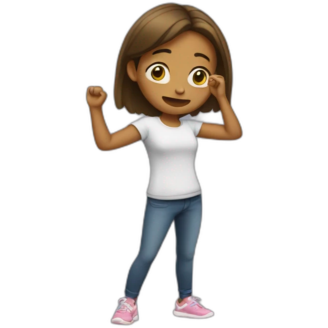 fille qui dab emoji