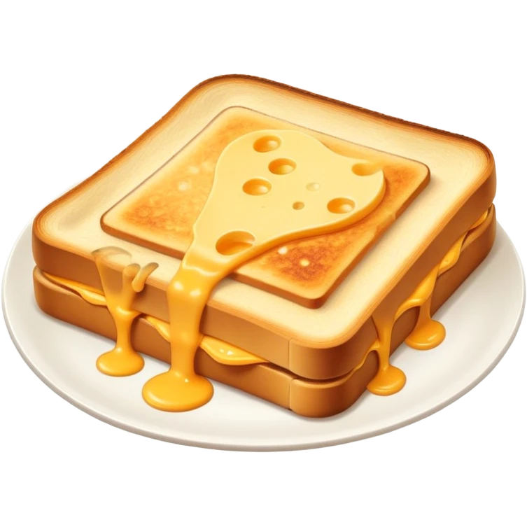 Kaas tosti cut diagonally with melted cheese visible emoji