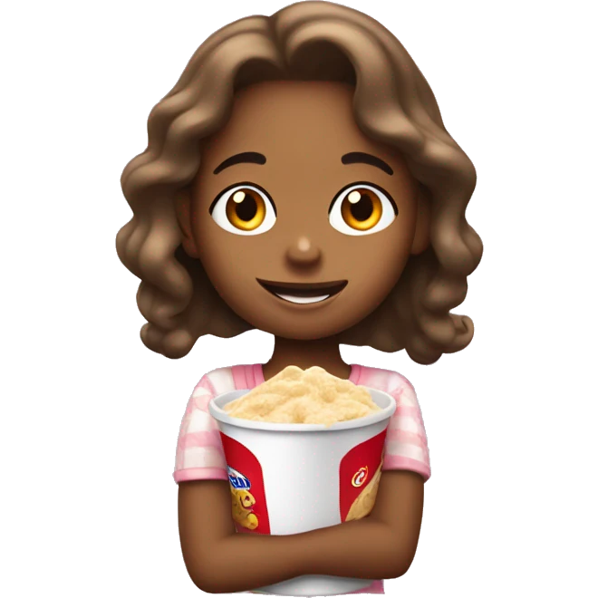 girl eating cerelac  emoji