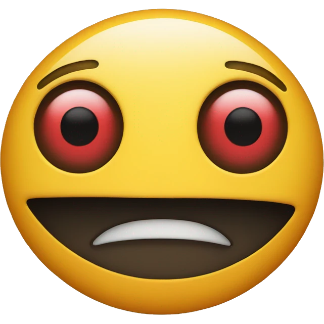smokey red eyed yellow face emoji emoji