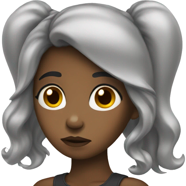 disappointed black girl emoji