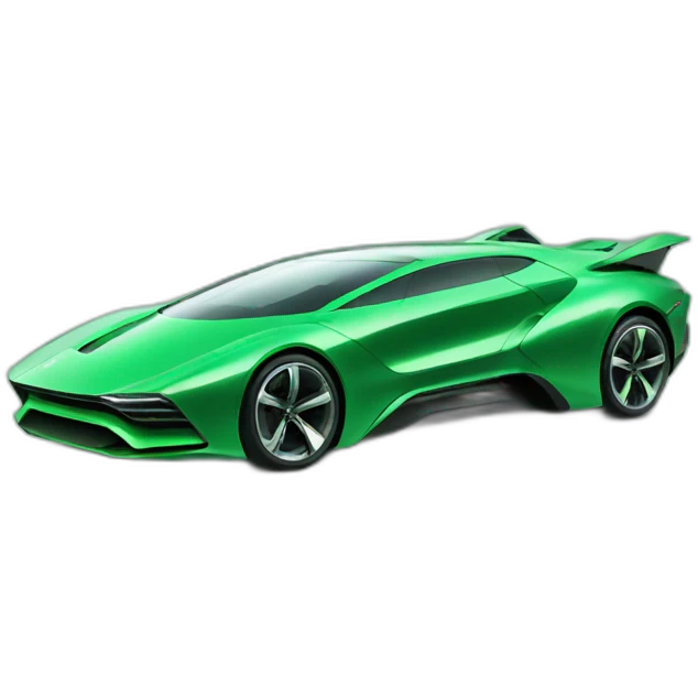 futuristic car green emoji
