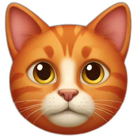 Red cat emoji
