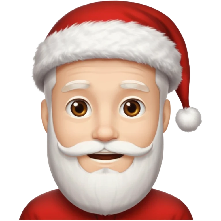 산타모자를 쓰지 않은 흰수염 젊은 청년 emoji