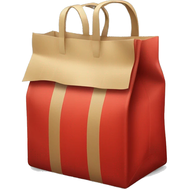 red  delivery bag emoji
