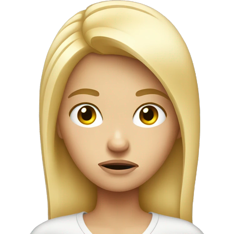 Annoyed blonde girl emoji