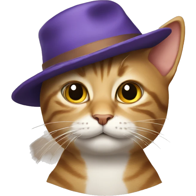 Cat with a hat emoji
