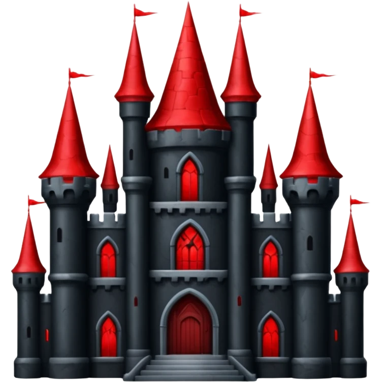 Dark Castle with the colors red and black, it should not look cartony emoji
