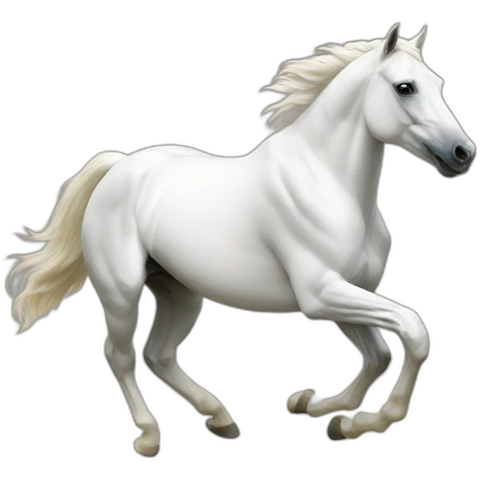 white horse galloping emoji
