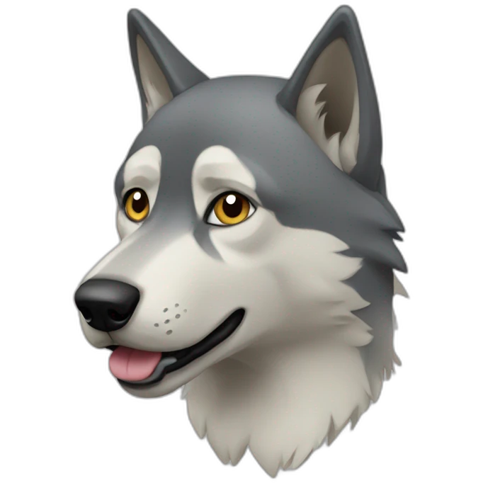 chien loup glitch emoji