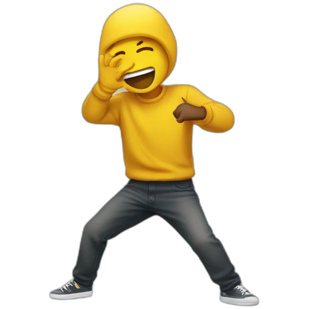 Quelqu’un qui fait un Dab emoji
