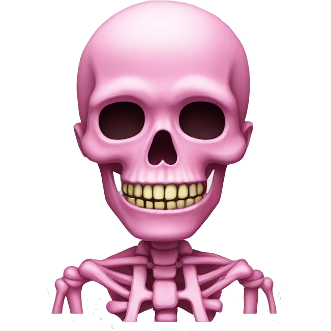Pink sceleton emoji