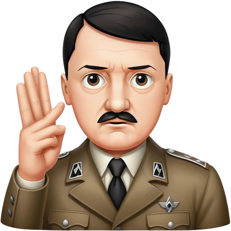 Hitler doing heil hitler emoji