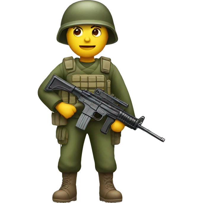 soldier with machine gun emoji
