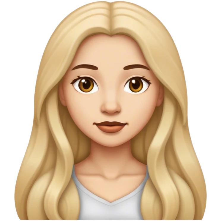 mujer con pelo largo emoji