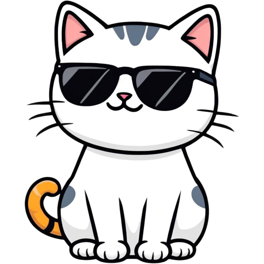 Cat with sunglasses emoji