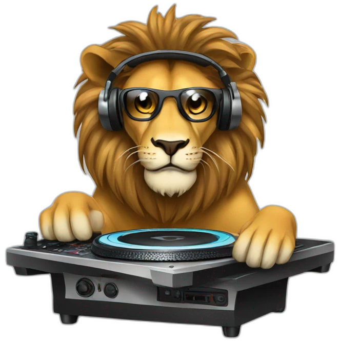 dj lion emoji