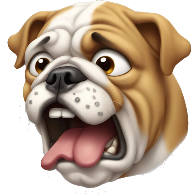 bulldog crying emoji