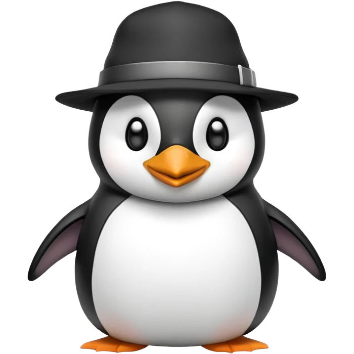 penguin with a Discord hat emoji