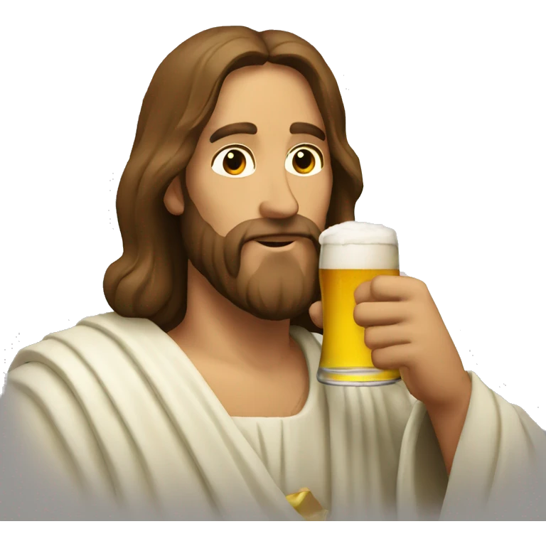 Jesus drinking beer  emoji