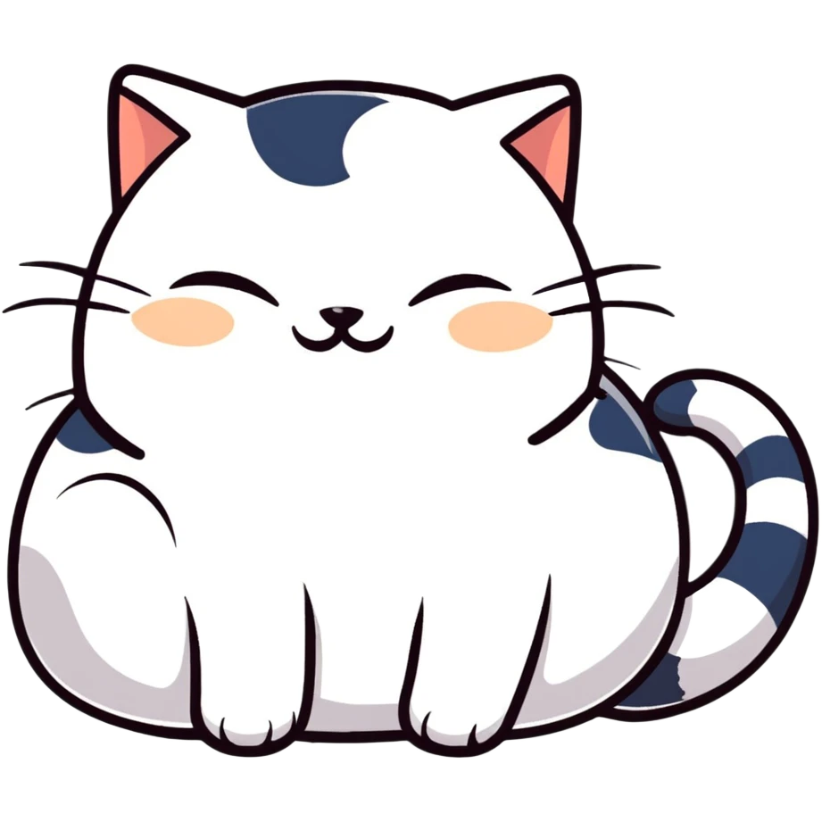 cat napping with zzz emoji