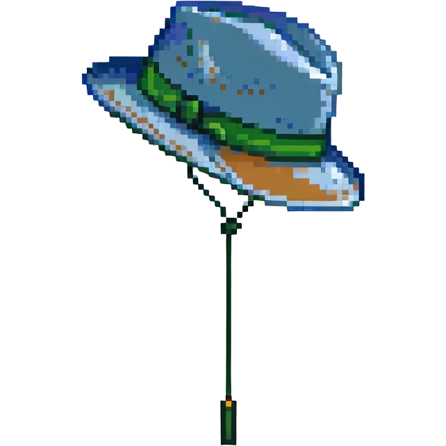 Синяя панамка со шнурком, no background emoji