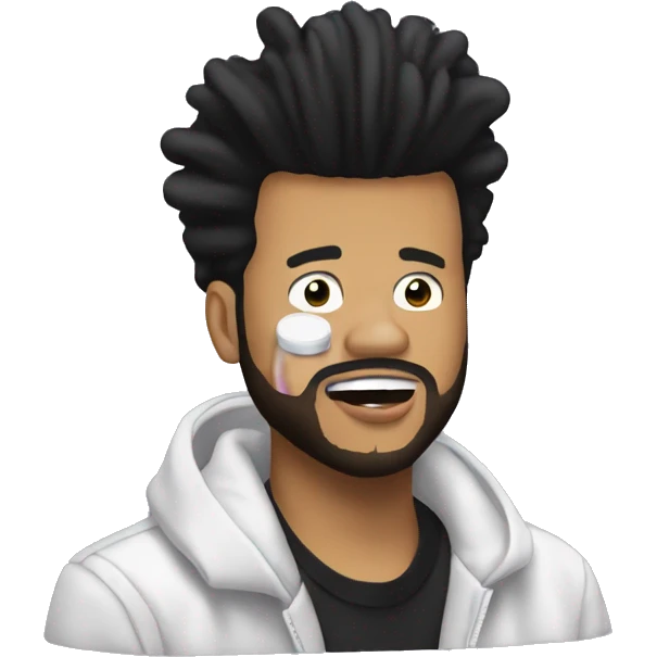 The Weeknd taking pills emoji