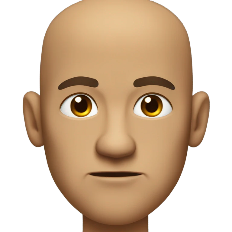 Angry bald man emoji