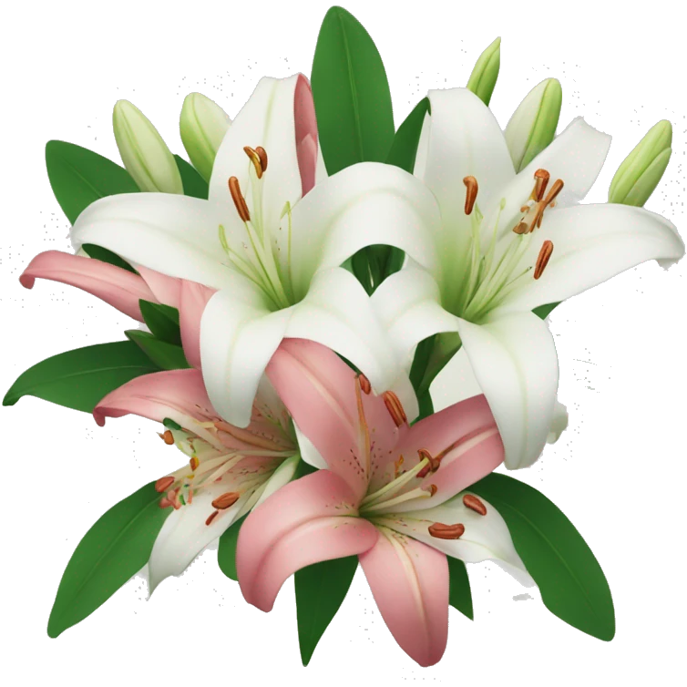 Lillies Flower bouquet  emoji