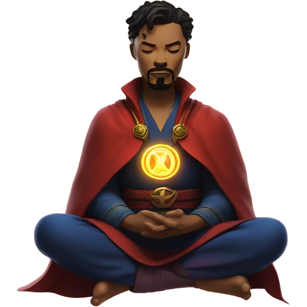 Dr. Strange meditating while levitating emoji