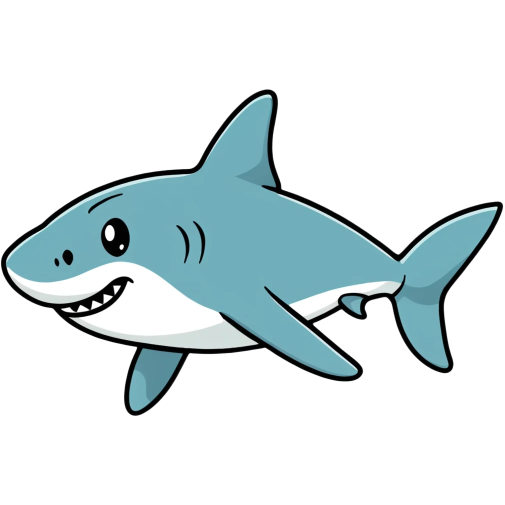 cartoon shark emoji