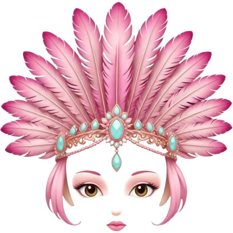 Pink headpiece emoji